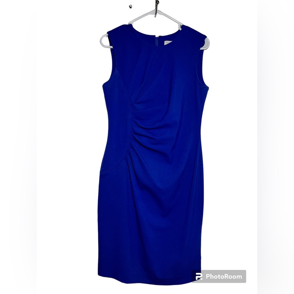 Calvin Klein Blue Sleeveless Sheath Dress